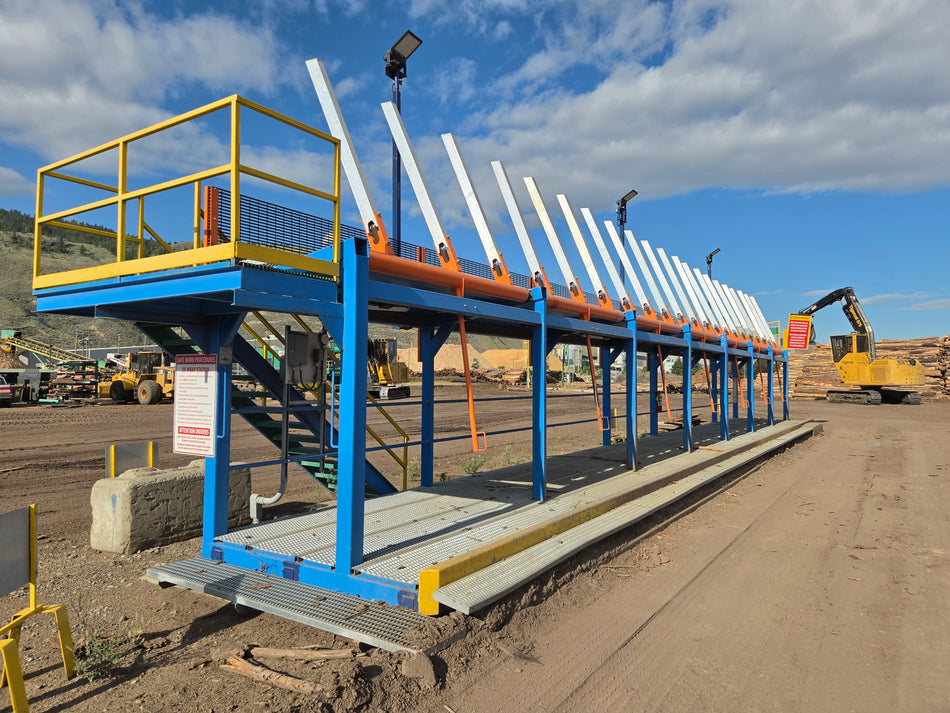 Log Truck Unwrapping Station